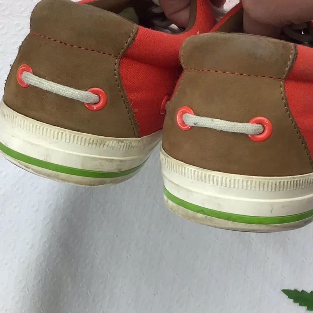 Polo Ralph Lauren Red Lace Up Deck Boat Shoes